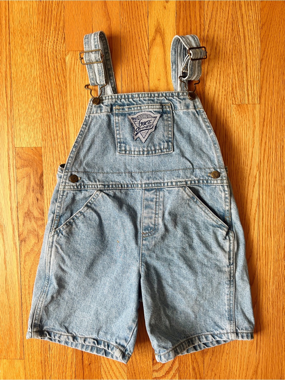 Vintage GUESS Blue Jeans Bib Overalls Denim Kids Boys Girls Size 4Y